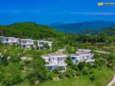Cửa nhôm hệ 120 cao cấp của Như Ngọc lắp đặt cho biệt thự ven hồ